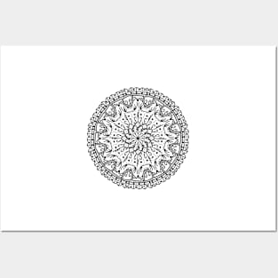 Love Mandala - Black Posters and Art